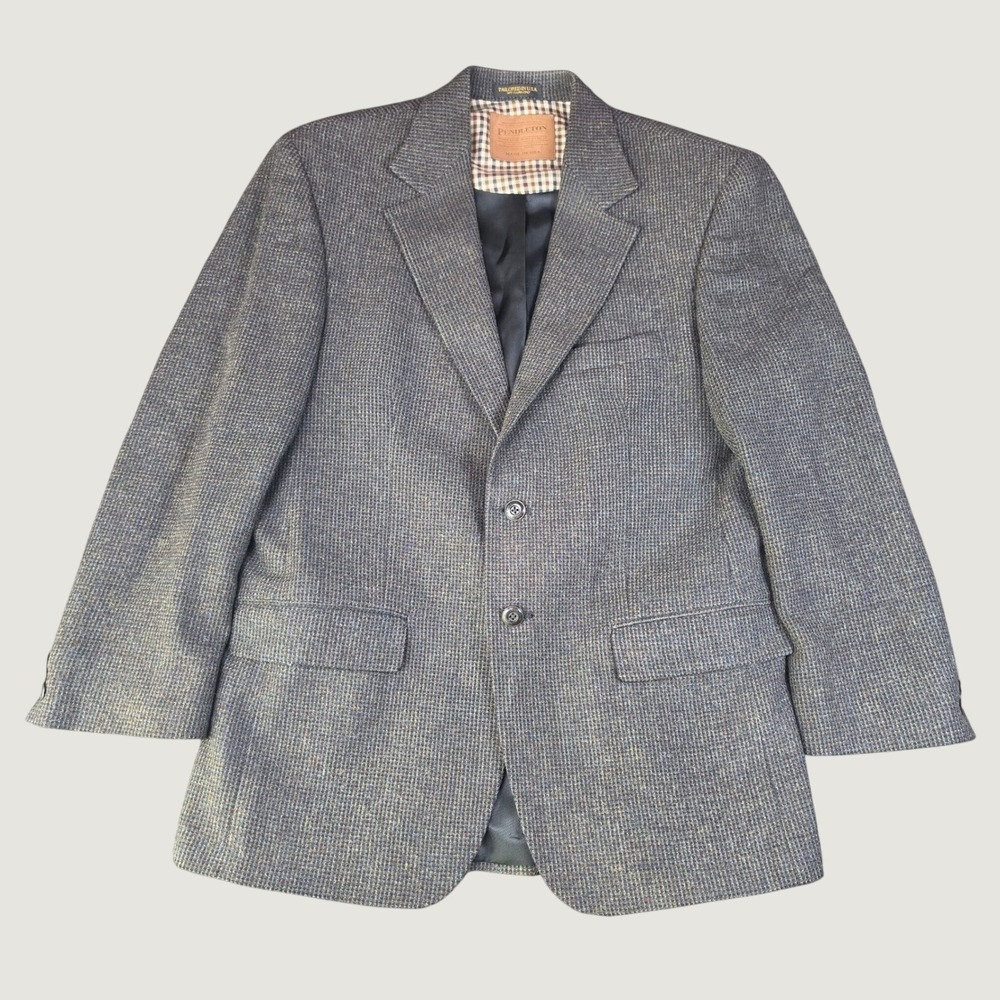 Pendleton Blazer Sport Coat Multi-Color Mens 40R Wool Two Button Formal Wear USA